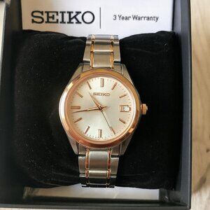 Seiko Silver and Gold-Tone Bracelet Watch